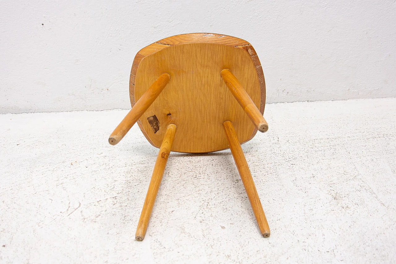 Beech and formica stool, 1960s 7