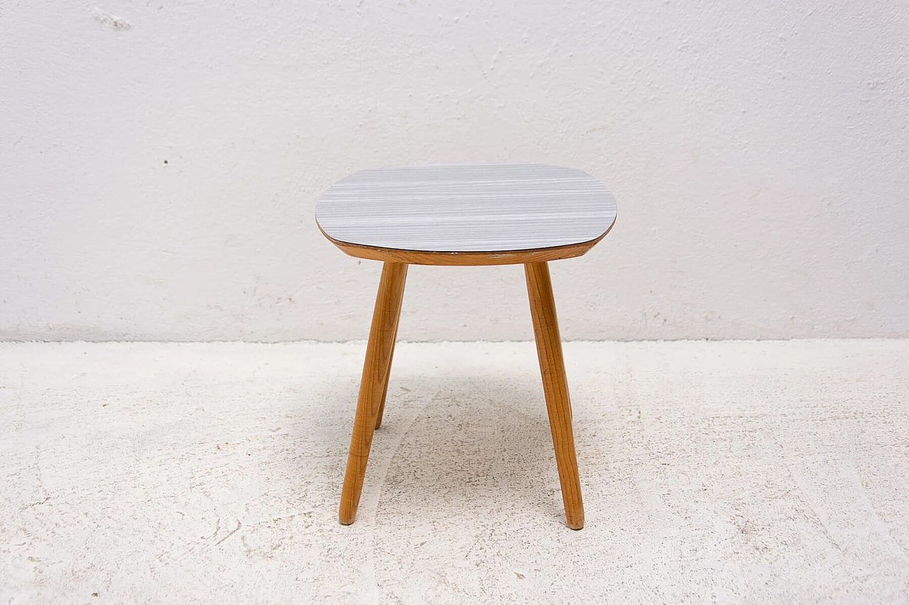 Beech and formica stool, 1960s 8