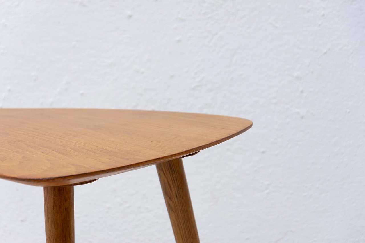 Beech tripod stool, 1960s 3