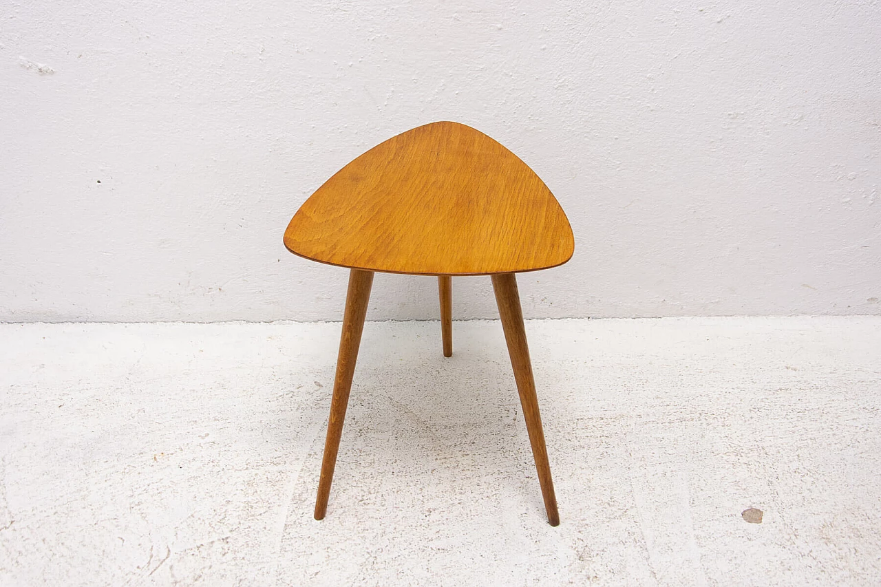 Beech tripod stool, 1960s 7
