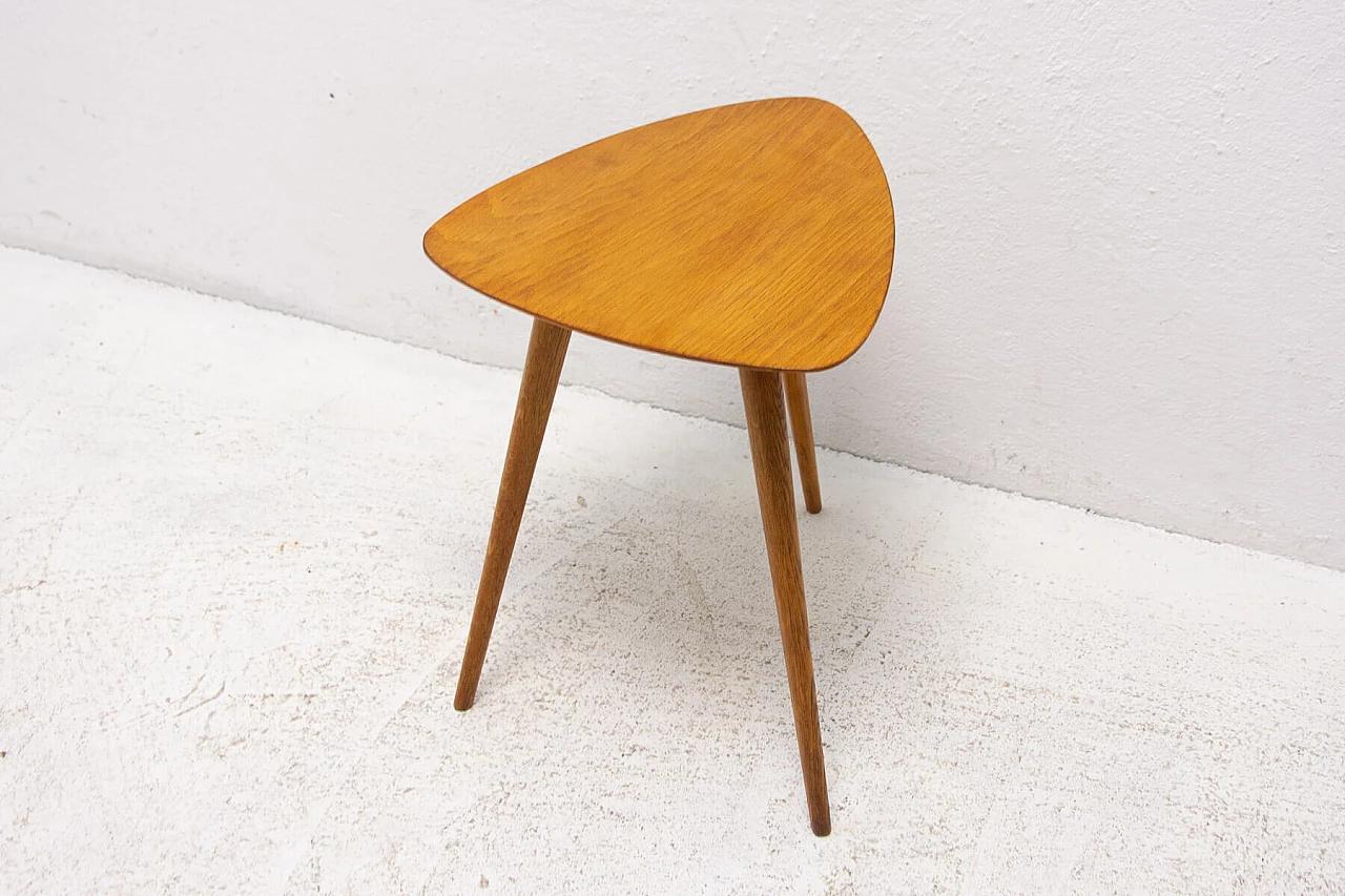 Beech tripod stool, 1960s 8
