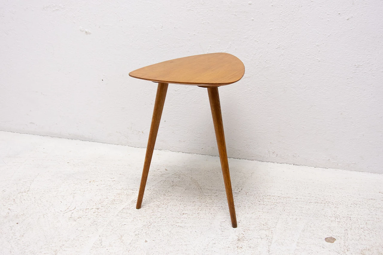 Beech tripod stool, 1960s 9