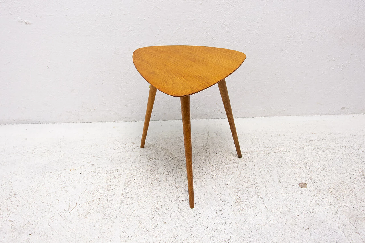 Beech tripod stool, 1960s 10