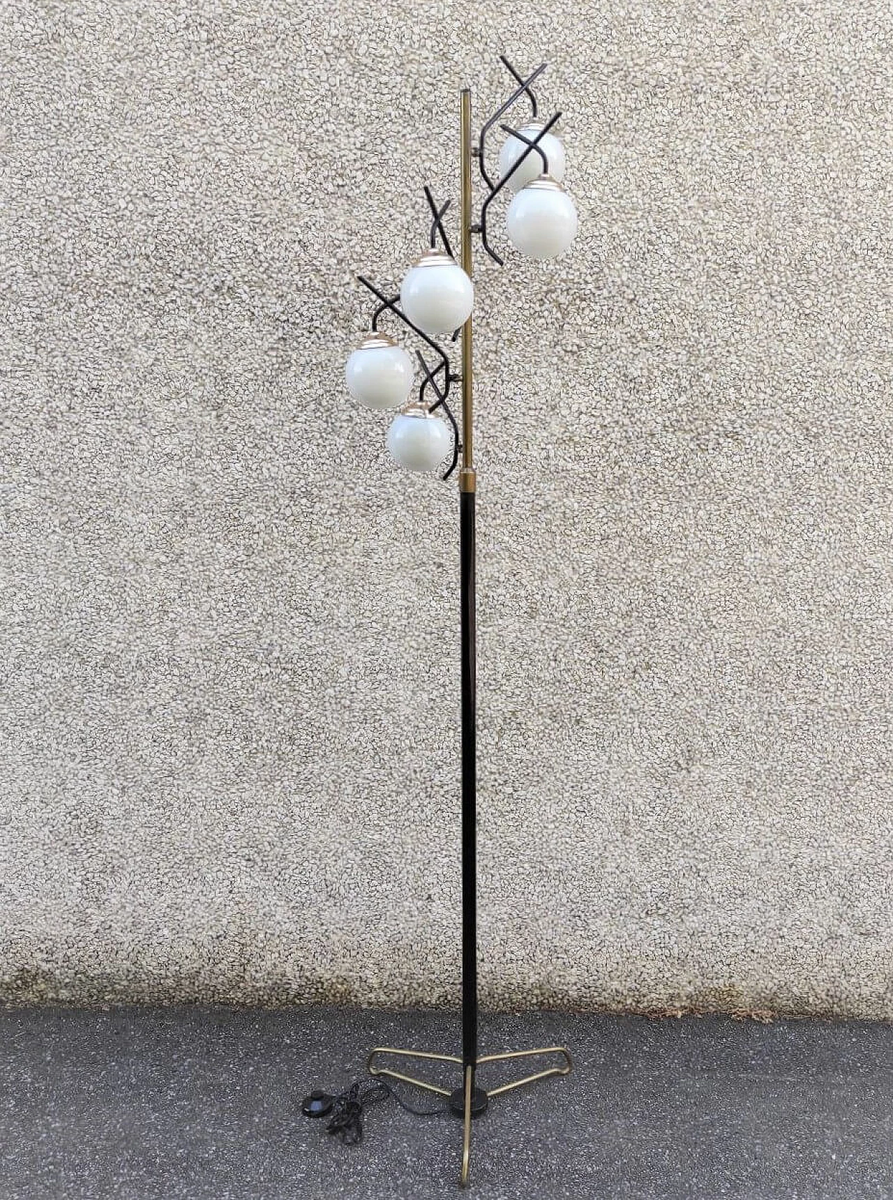 Lampada da terra a cinque luci per Stilnovo, anni '50 1