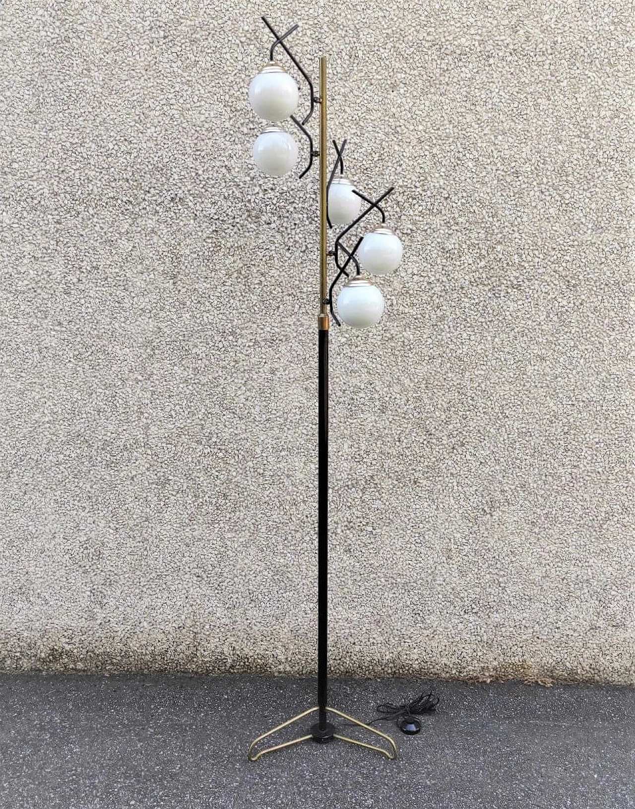 Lampada da terra a cinque luci per Stilnovo, anni '50 2