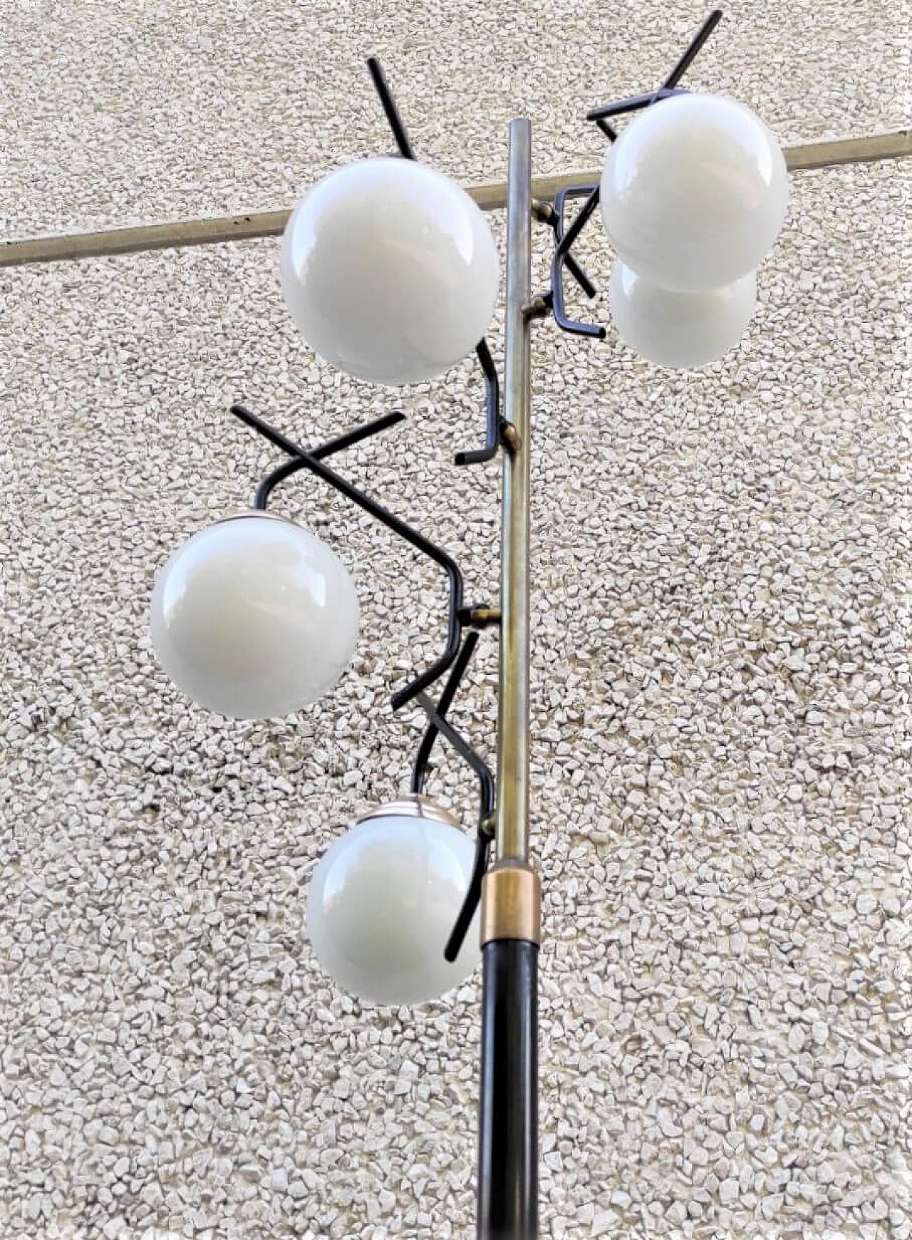 Lampada da terra a cinque luci per Stilnovo, anni '50 3