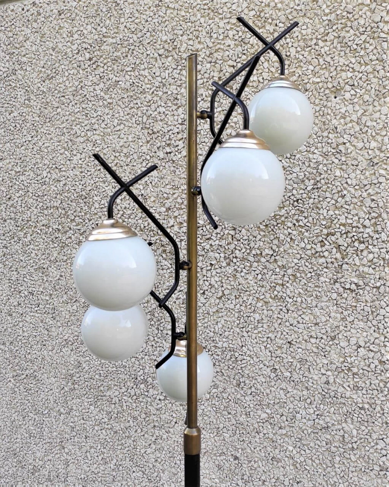 Lampada da terra a cinque luci per Stilnovo, anni '50 4