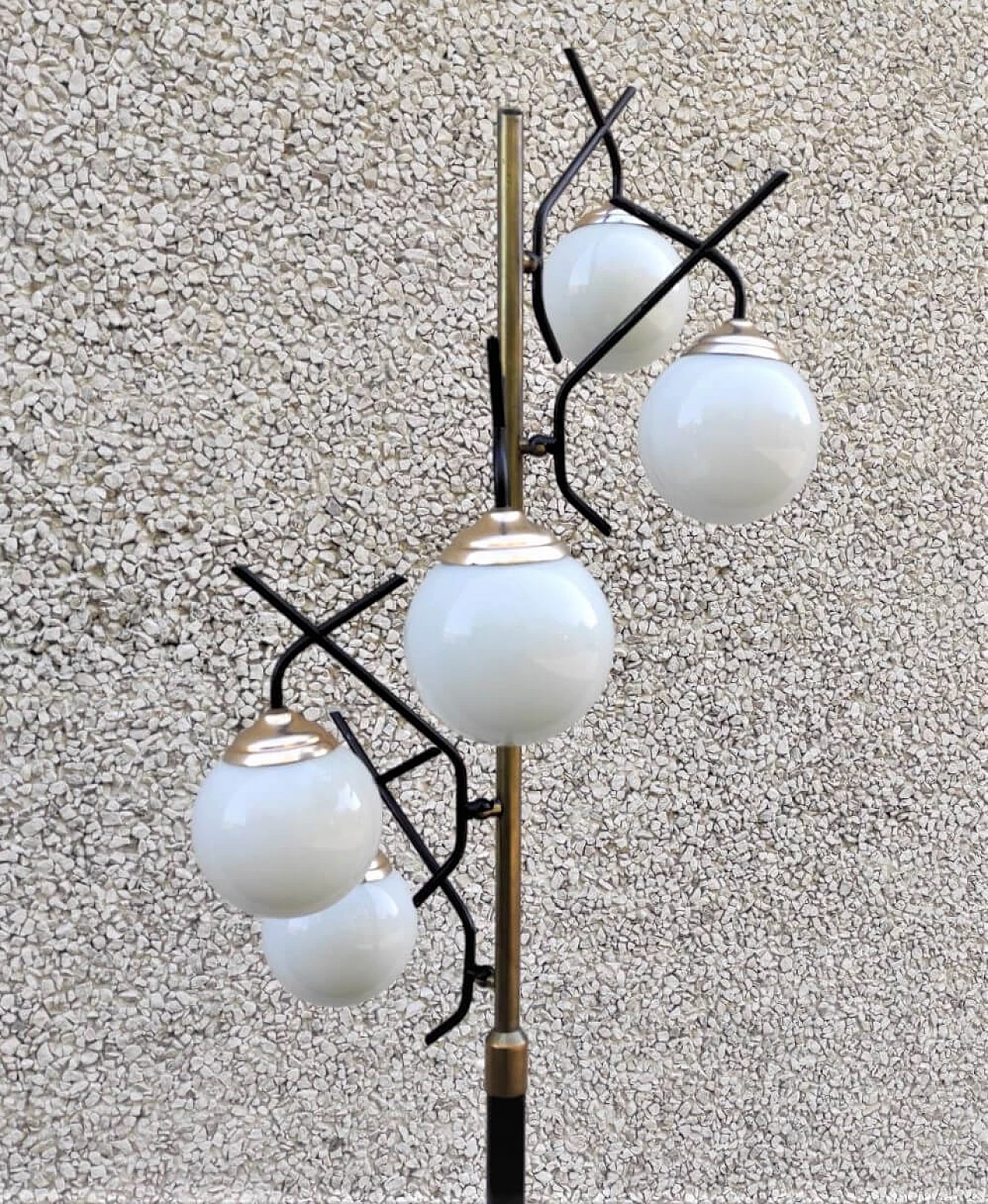 Lampada da terra a cinque luci per Stilnovo, anni '50 5