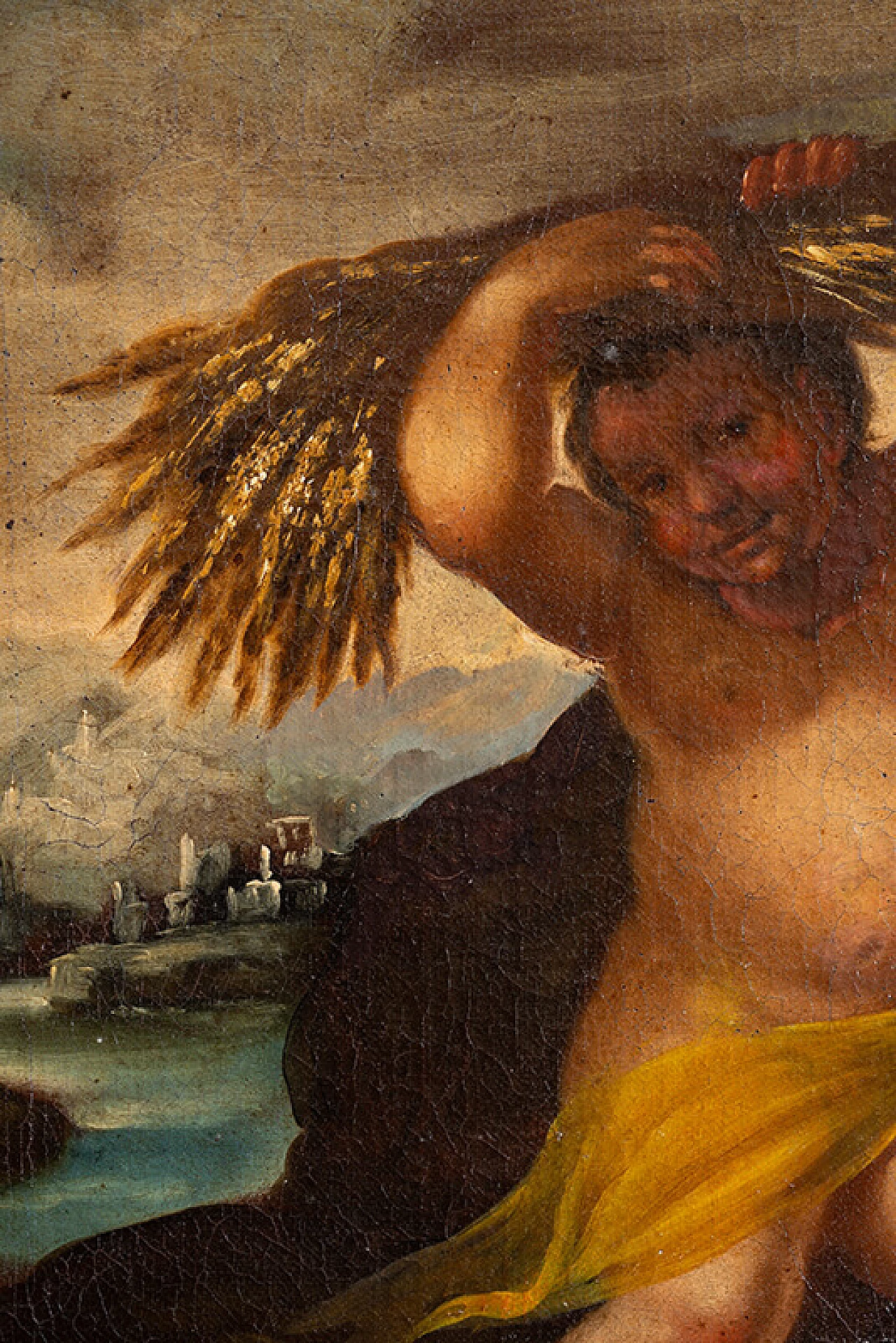Dipinto napoletano raffigurante l'allegoria, olio su tela, '700 4