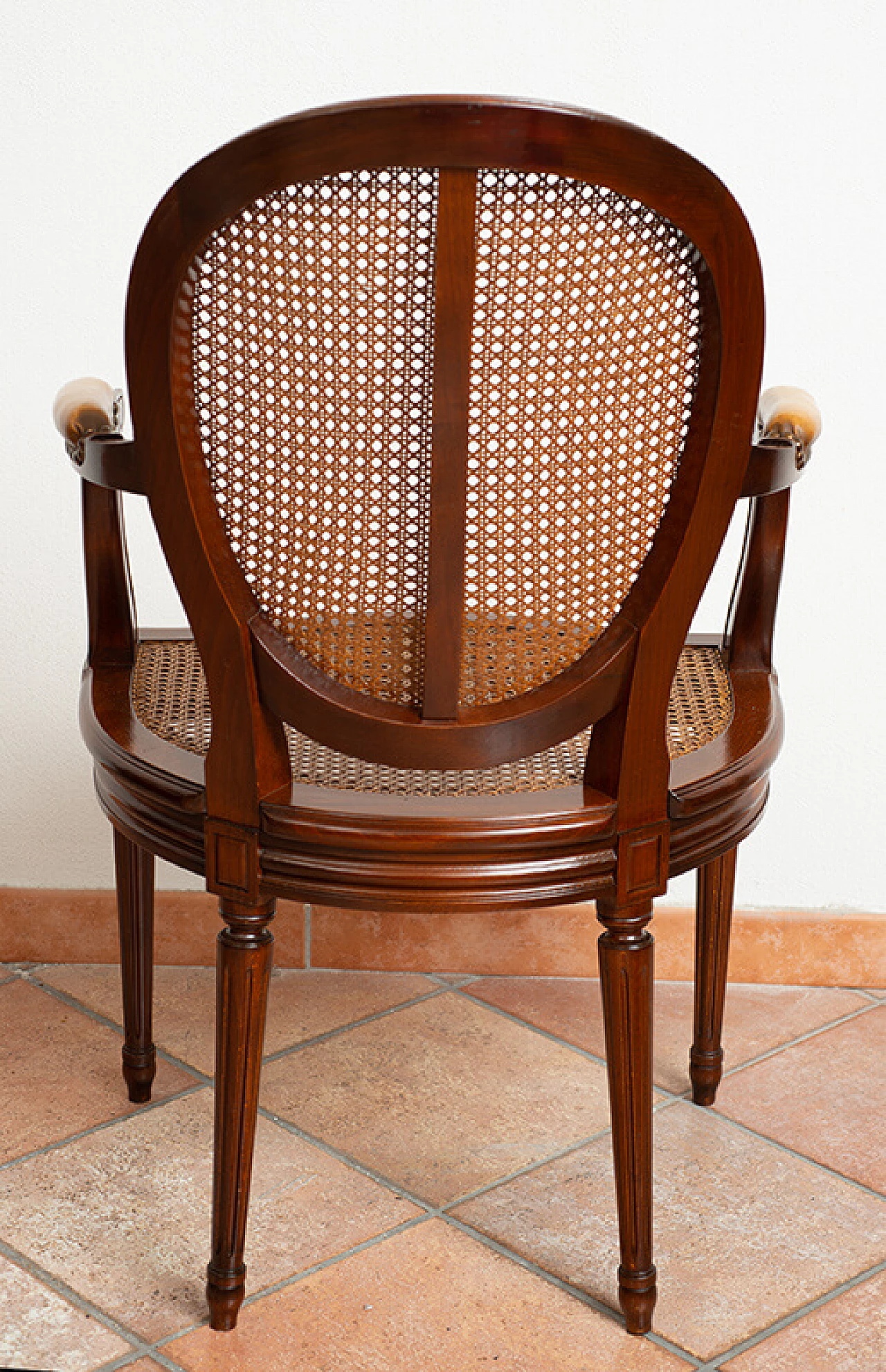 Napoleon III solid mahogany armchair, late 19th century 5