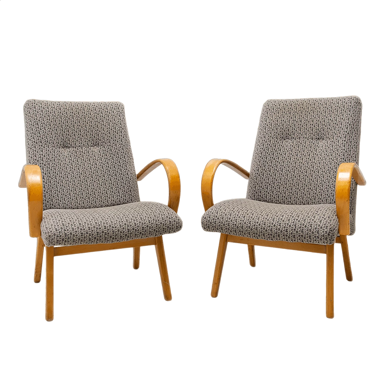 Pair of bentwood armchairs by Jaroslav Smídek, 1960s 30