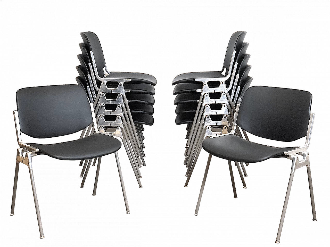 12 DSC 106 chairs by Giancarlo Piretti for Anonima Castelli, 1960s 17
