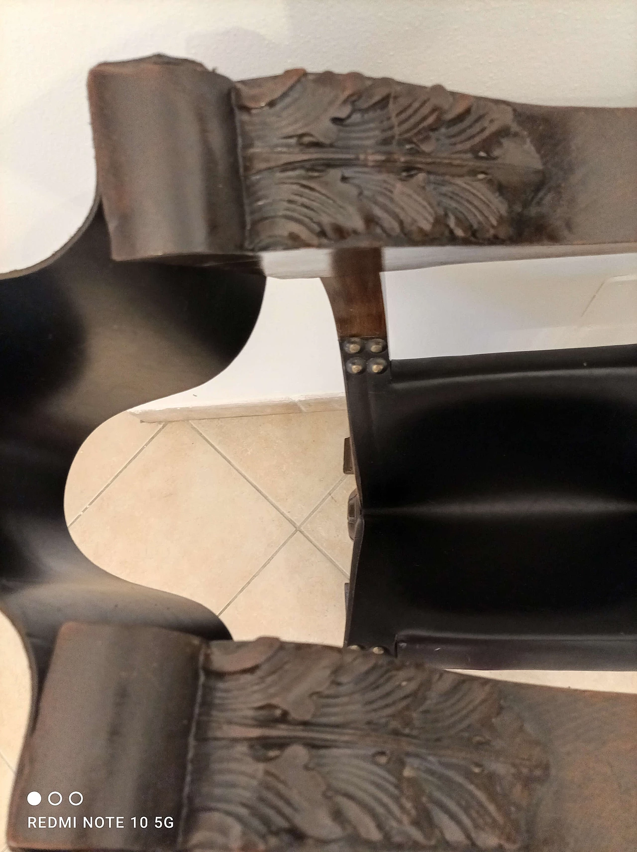 Sedia Savonarola stile Neorinascimentale in massello di noce, inizio '900 9