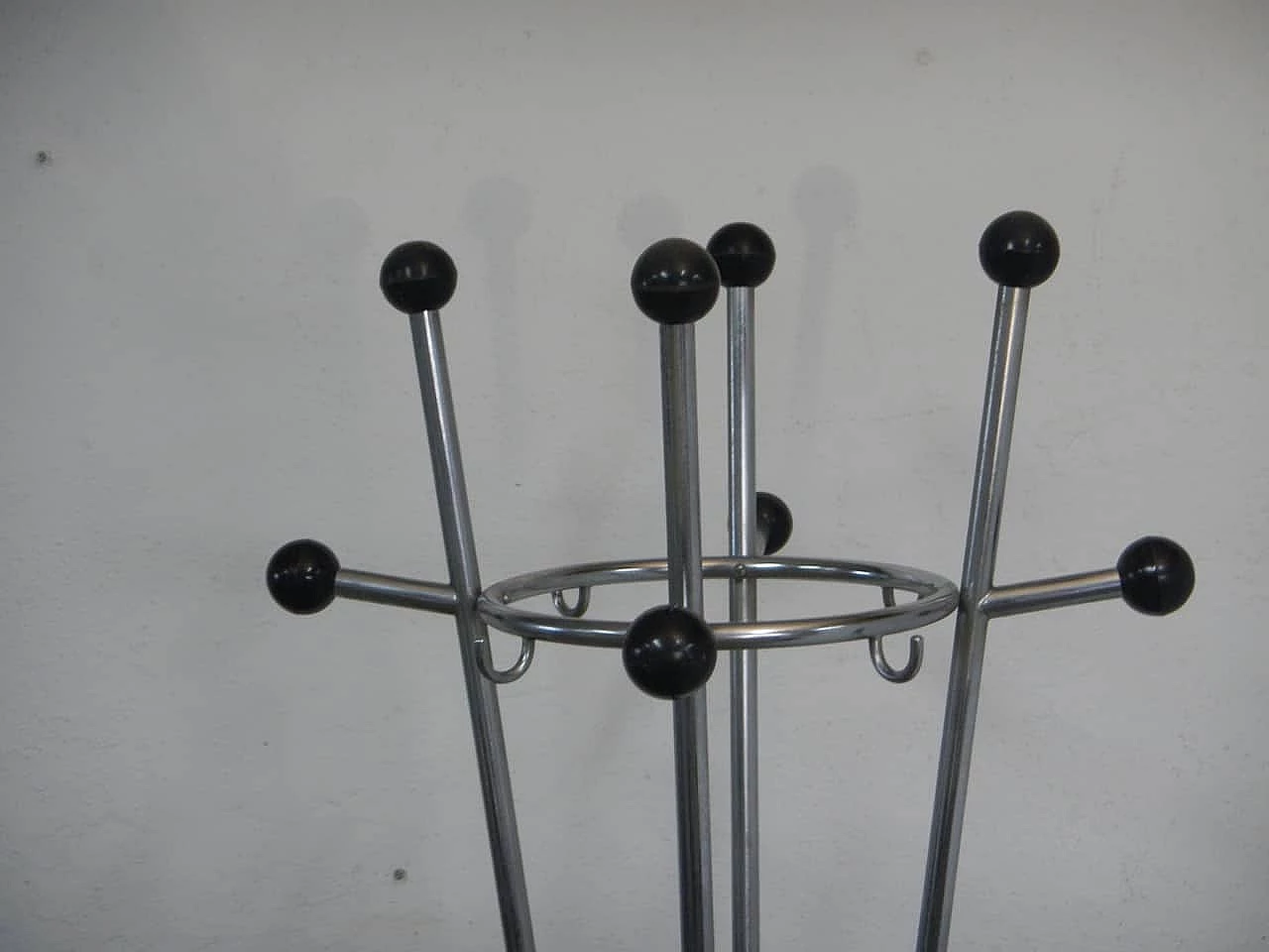 Chrome-plated metal entrance coat rack by FAACME, 1950s 7