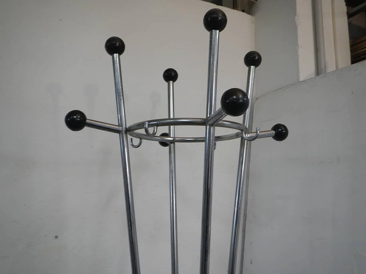 Chrome-plated metal entrance coat rack by FAACME, 1950s 9