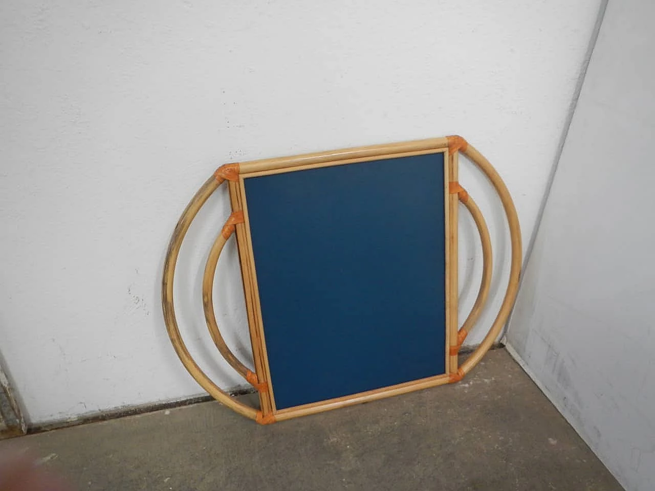 Mirror with rattan frame, 1970s 7