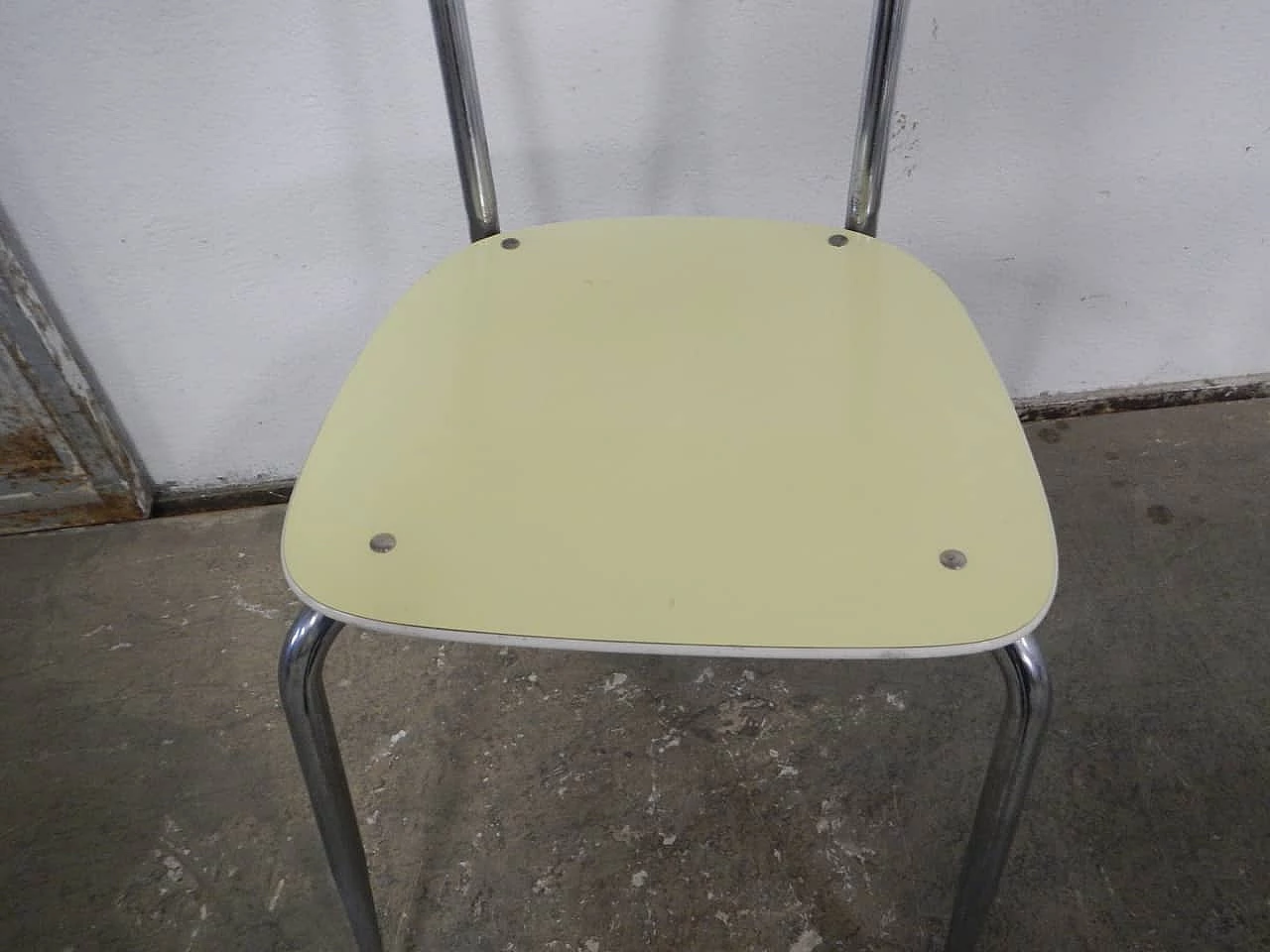 4 Yellow formica chairs, 1970s 7