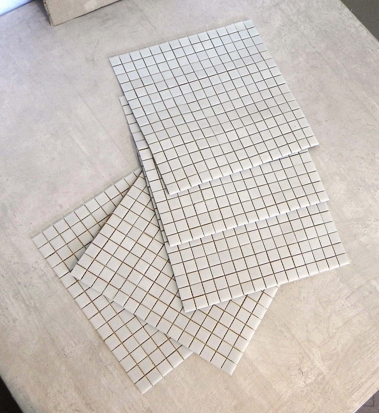 7 White mosaic sheets by Bisazza, 1990s 3