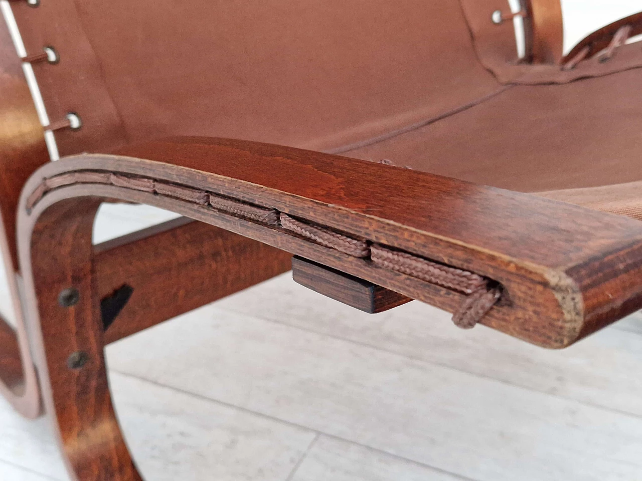 Siesta leather lounge armchair by Ingmar Relling for Westnofa Furniture, 1960s 19