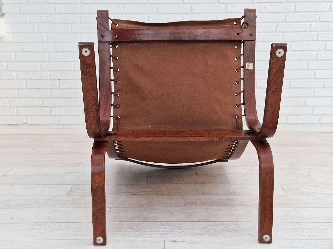 Siesta leather lounge armchair by Ingmar Relling for Westnofa Furniture, 1960s 20