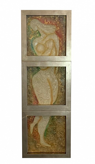 3 Panels in sculpted resin by Lam Lee Group, 1990s