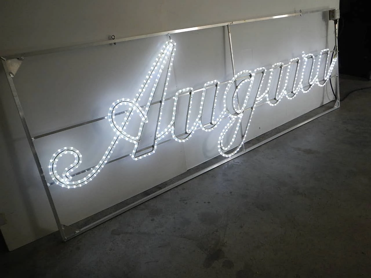 Auguri lighted sign, 1970s 3