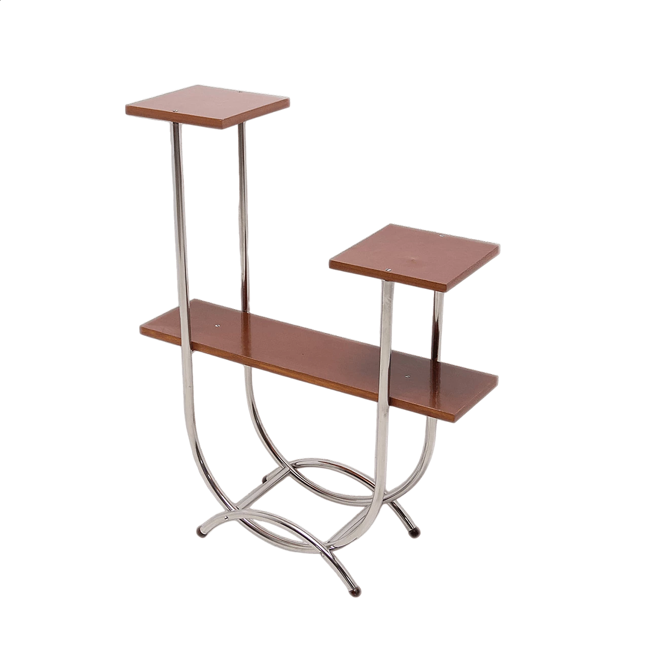 Portafiori tubolare in acciaio Bauhaus, anni '30 14