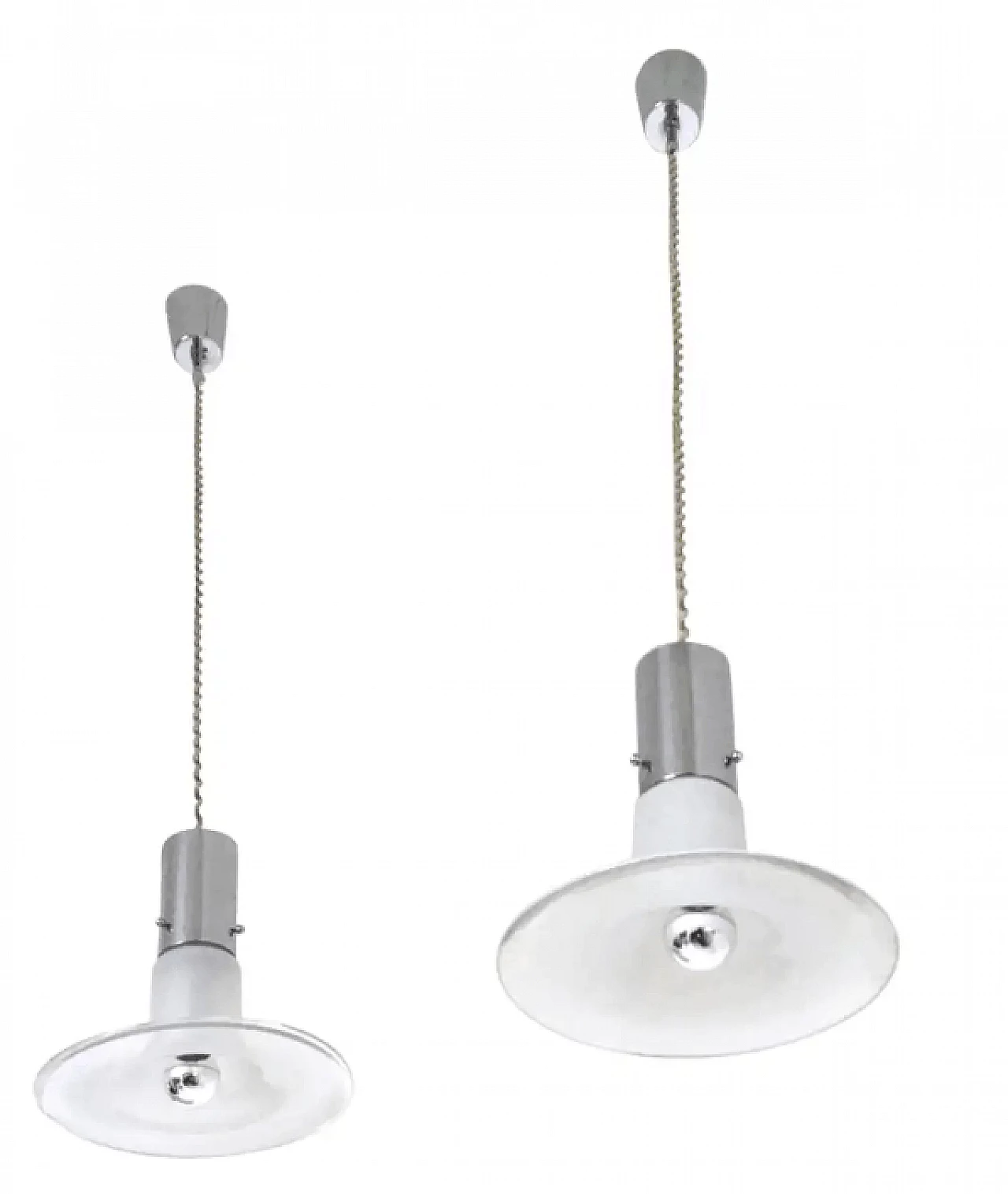 Pair of glass lamps attributable to Alessandro Pianon for Vistosi, 1960s 1