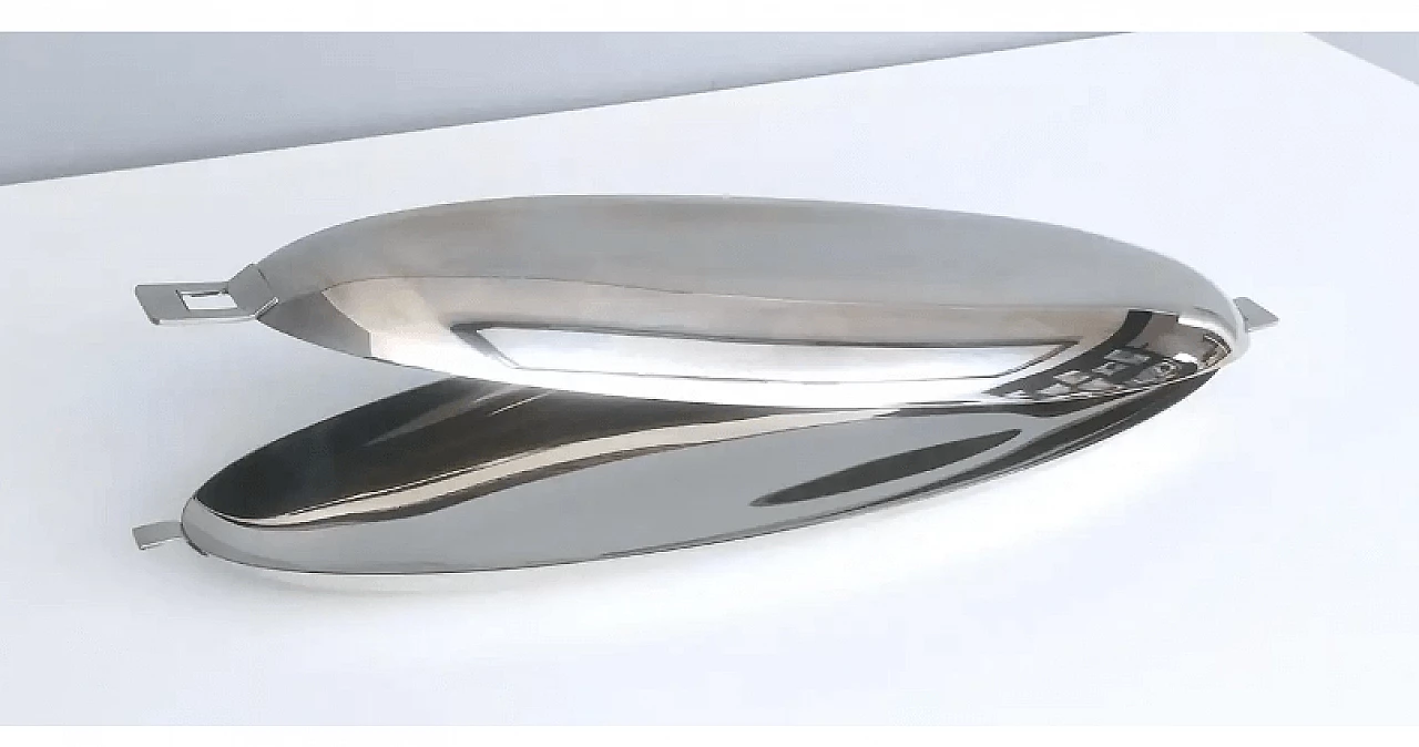 Pesciera in acciaio inox di Roberto Sambonet, anni '80 2