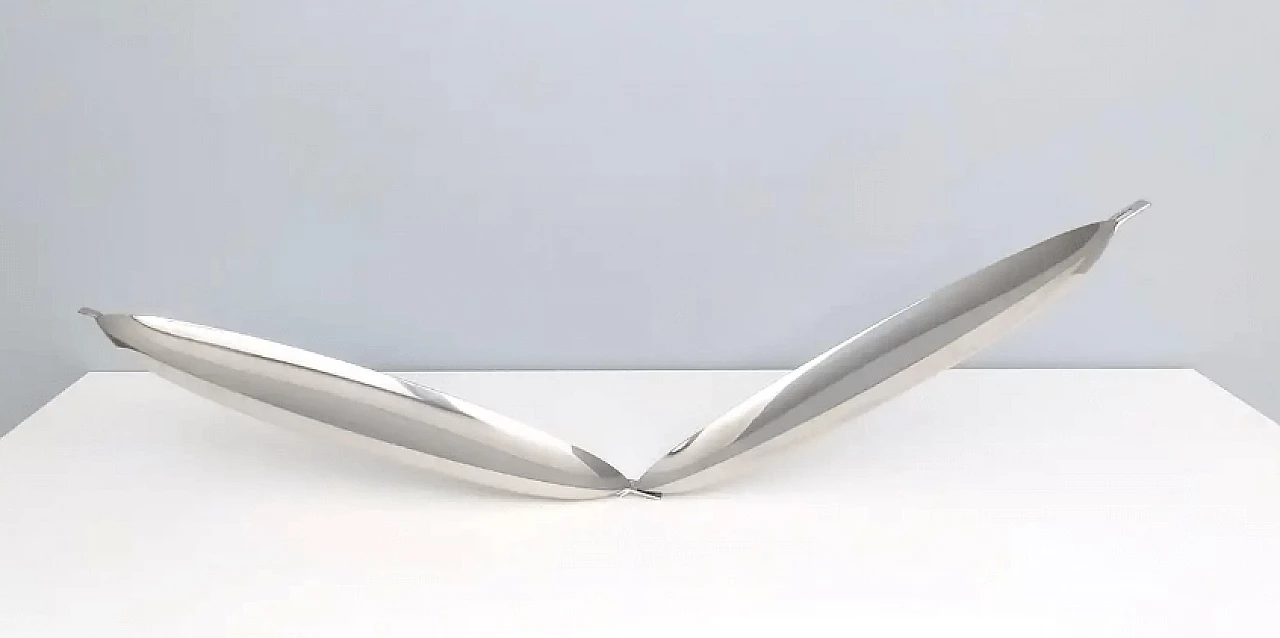 Pesciera in acciaio inox di Roberto Sambonet, anni '80 3