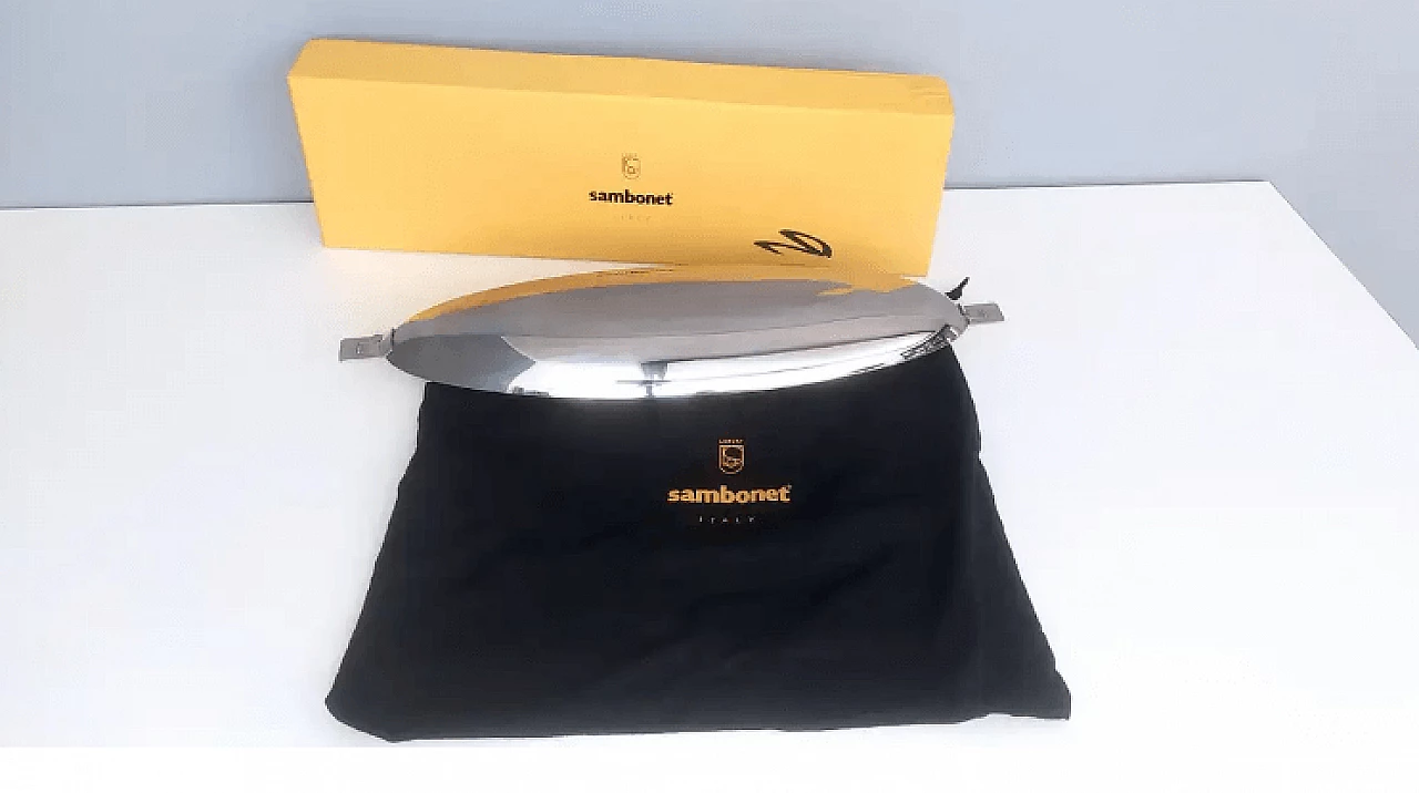 Pesciera in acciaio inox di Roberto Sambonet, anni '80 8