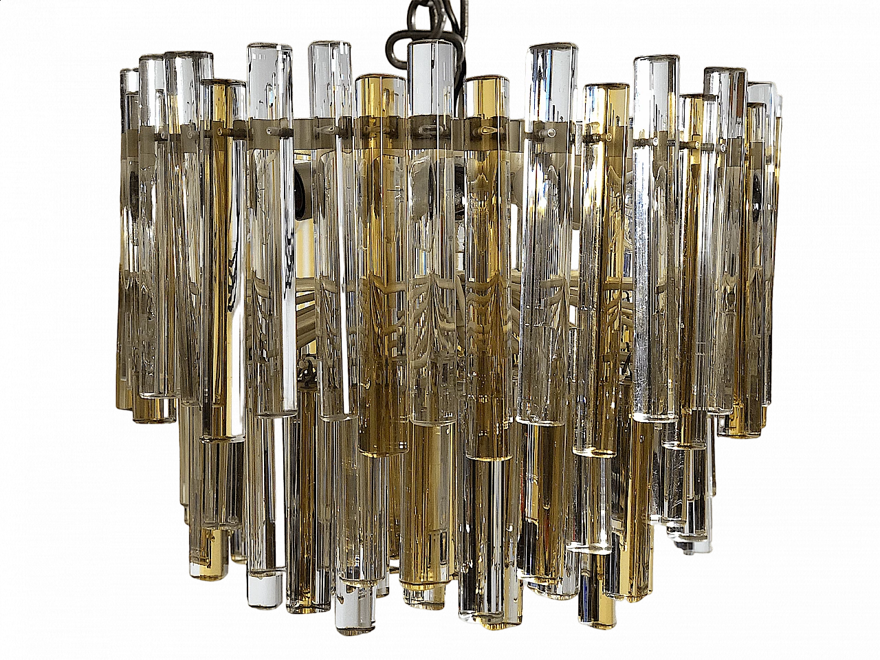 Two-tone Murano glass chandelier by Paolo Venini, 1960s 17