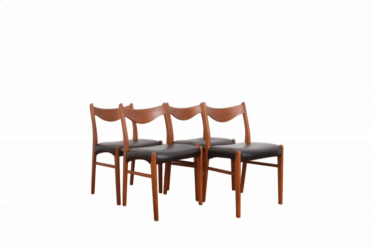 4 Chairs by Arne Wahl Iversen for Glyngøre Stolefabrik, 1960s 14