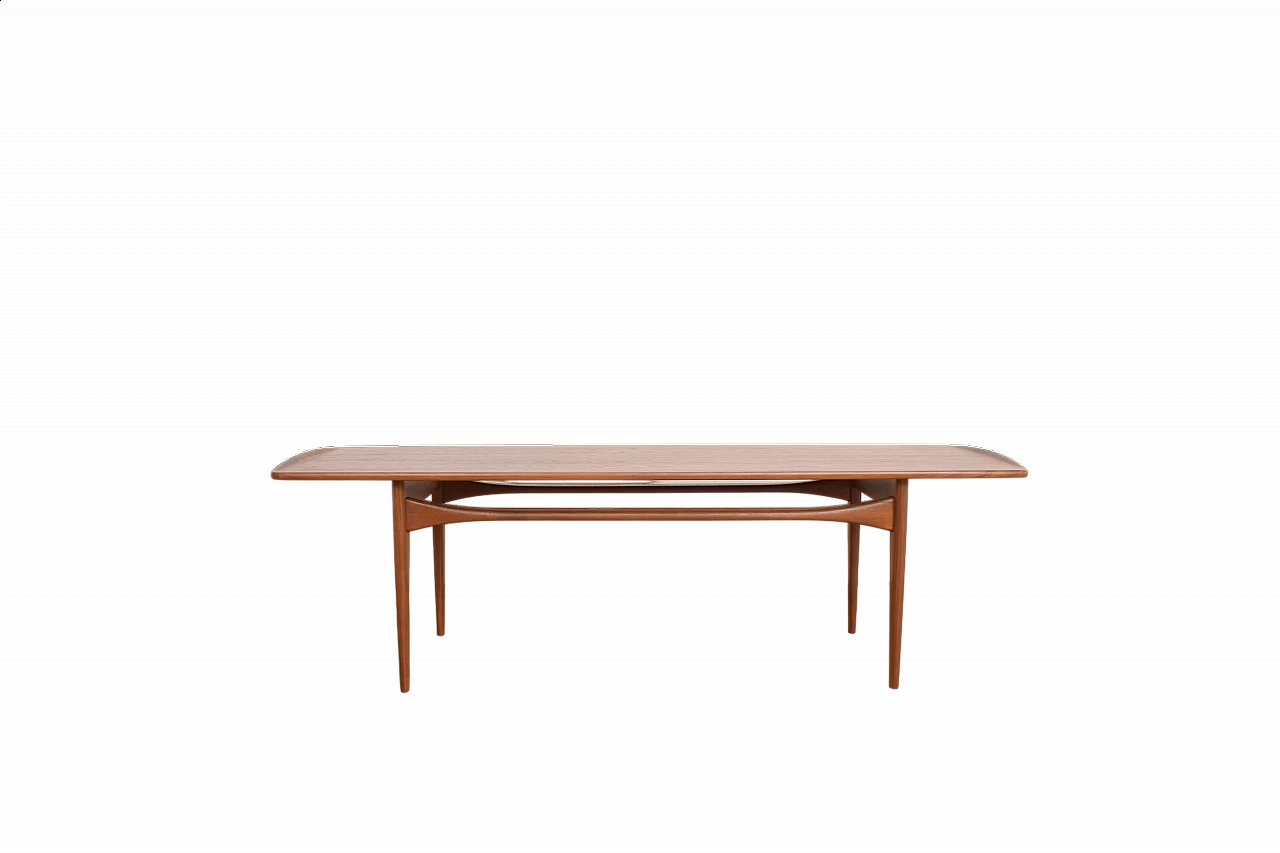 Teak coffee table by Tove Kindt-Larsen for France & Søn, 1960s 13