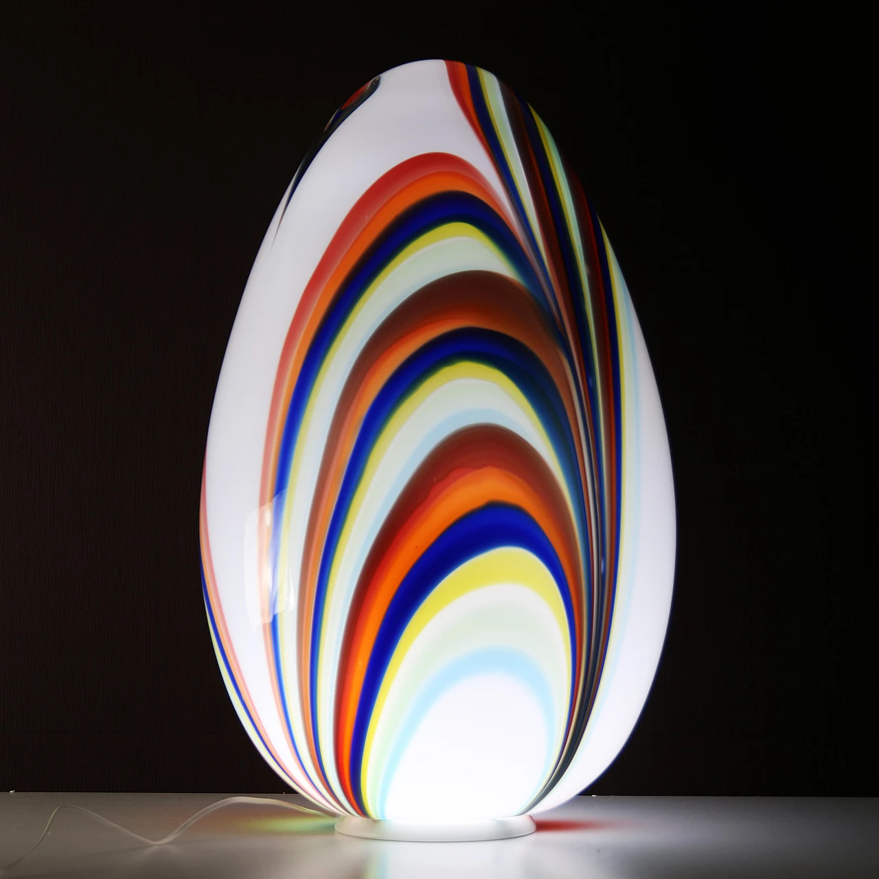 Lampada da terra in vetro di Murano multicolore 1