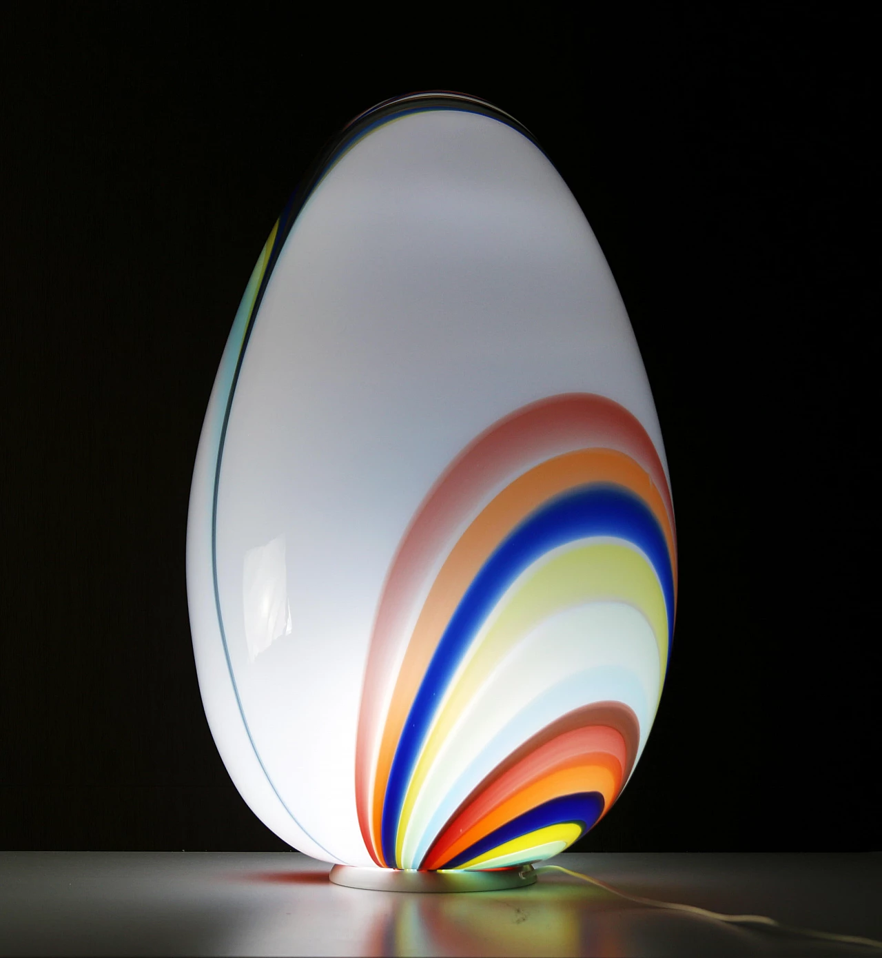 Lampada da terra in vetro di Murano multicolore 4