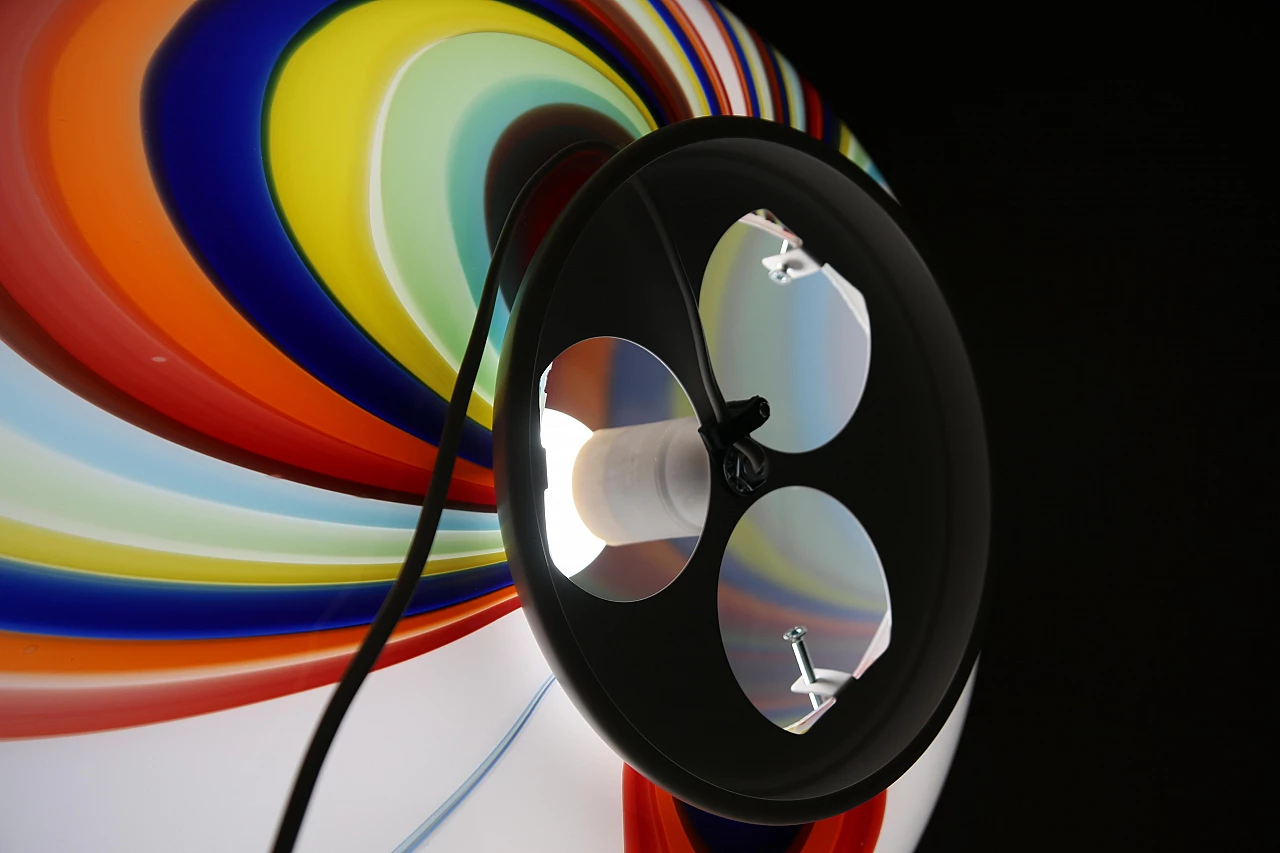 Lampada da terra in vetro di Murano multicolore 7