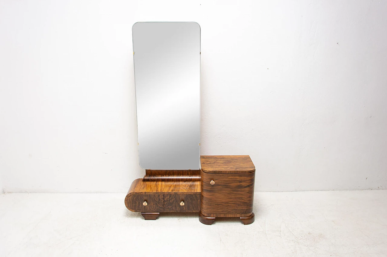 Art Deco walnut vanity table, 1930s 11