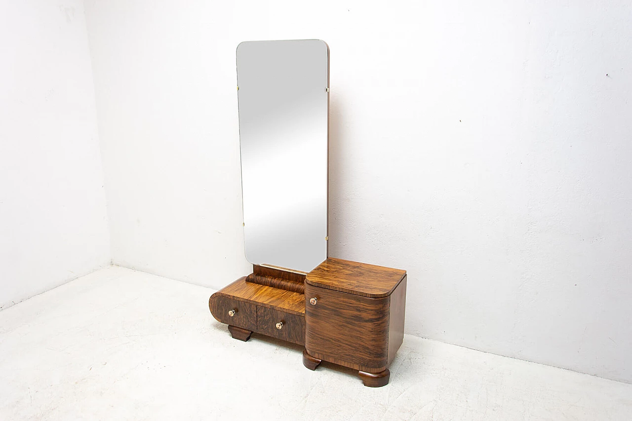 Art Deco walnut vanity table, 1930s 12