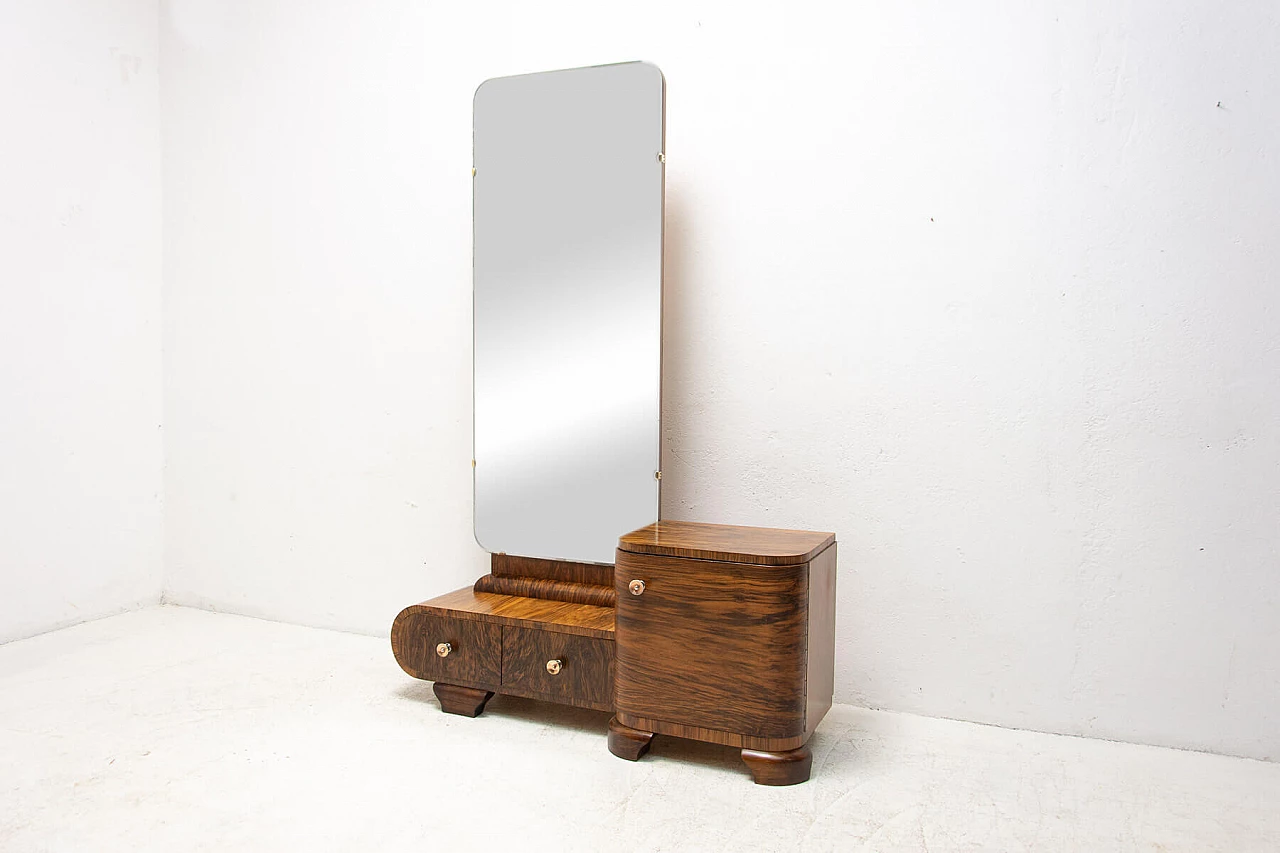 Art Deco walnut vanity table, 1930s 13