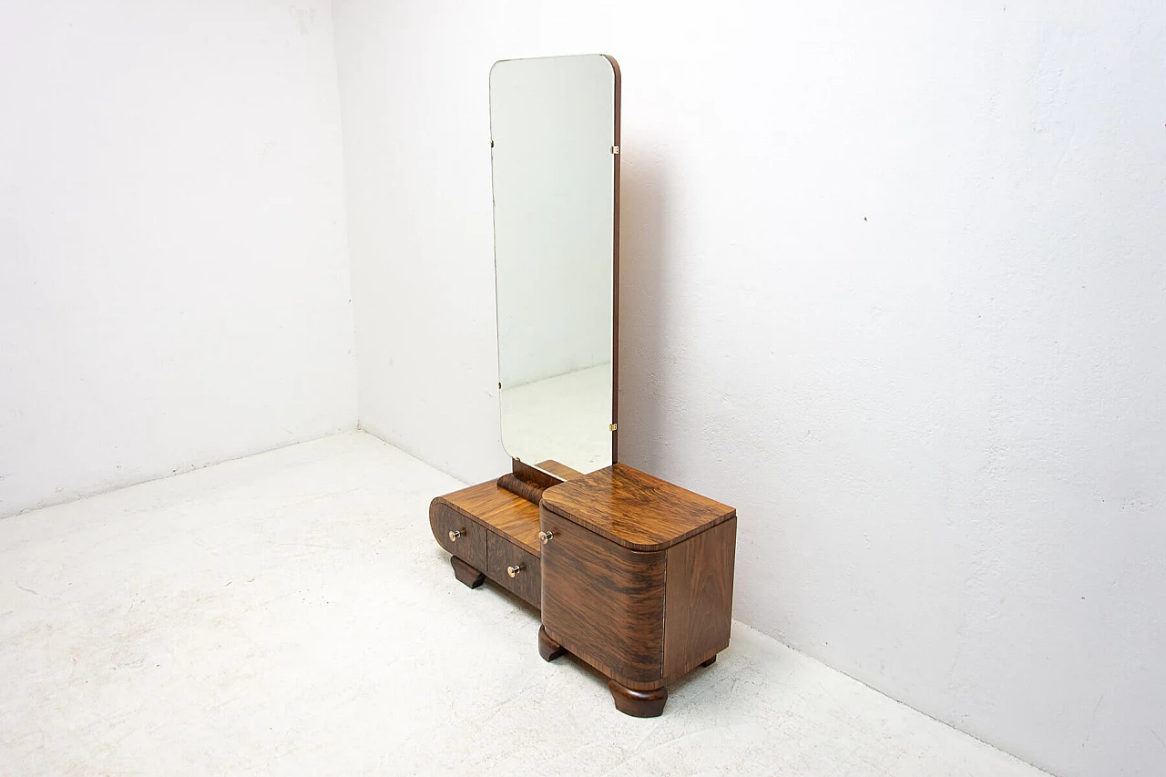 Art Deco walnut vanity table, 1930s 14