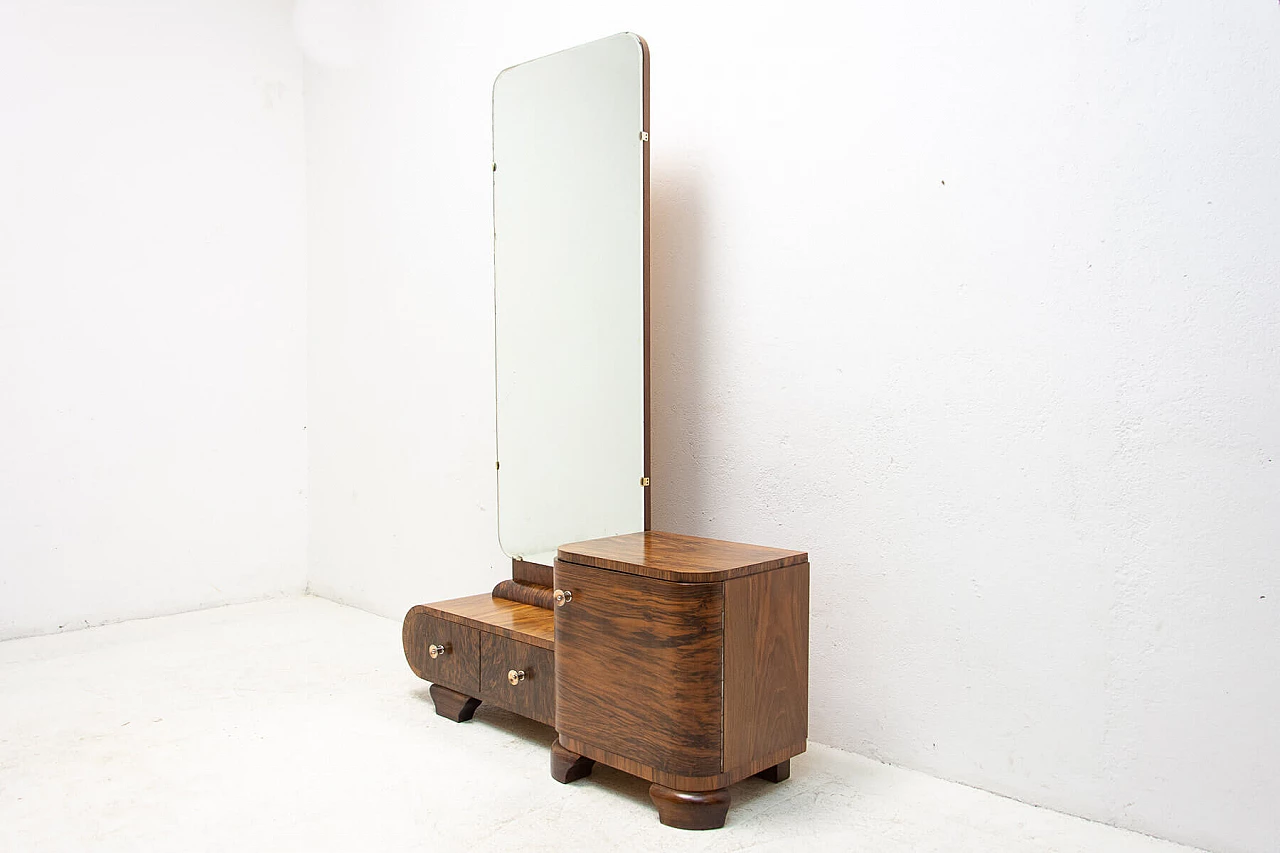 Art Deco walnut vanity table, 1930s 15