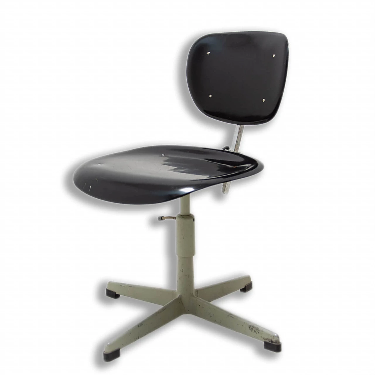 Sedia girevole in plastica e ferro di Kovona, anni '50 1