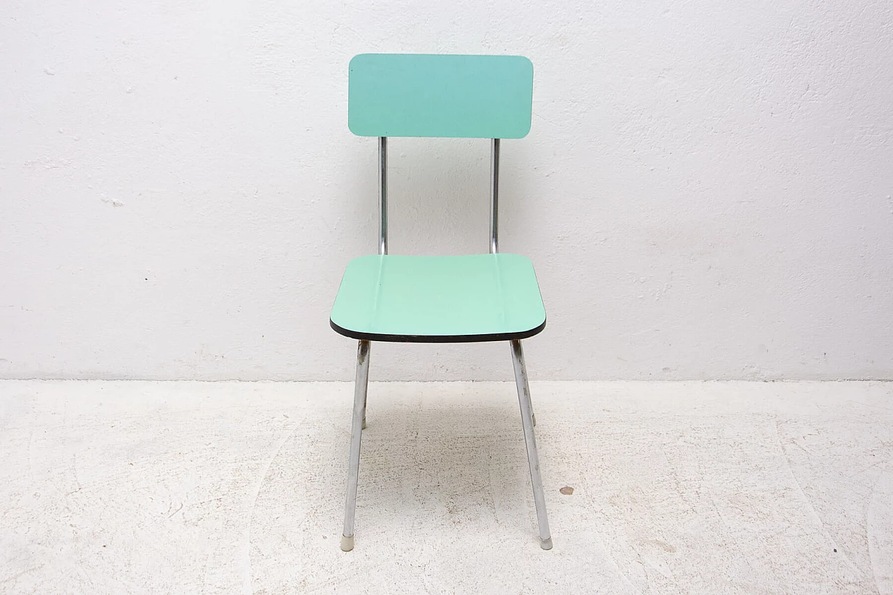 Coppia di sedie in metallo cromato e formica, anni '60 10