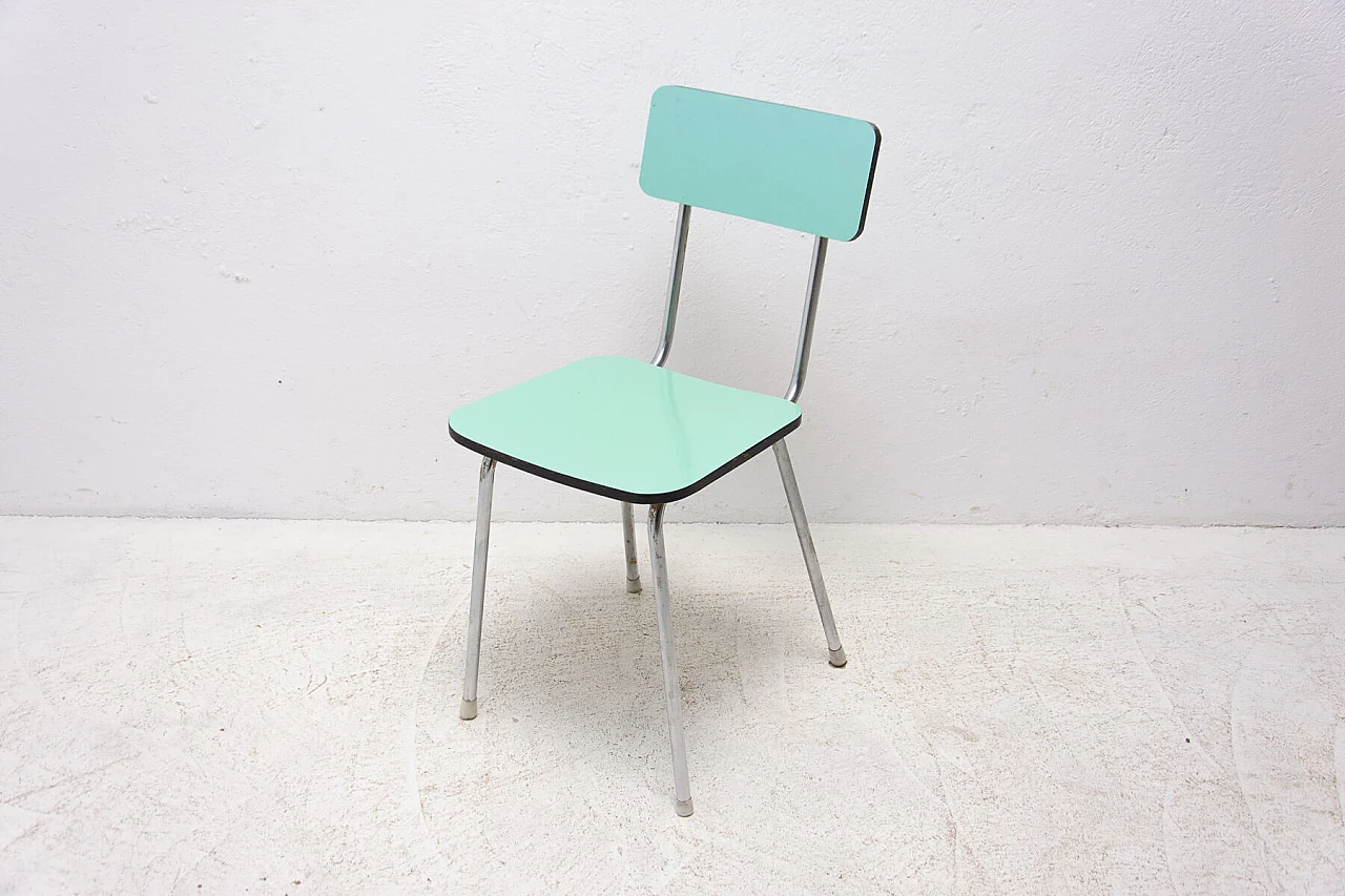 Coppia di sedie in metallo cromato e formica, anni '60 13