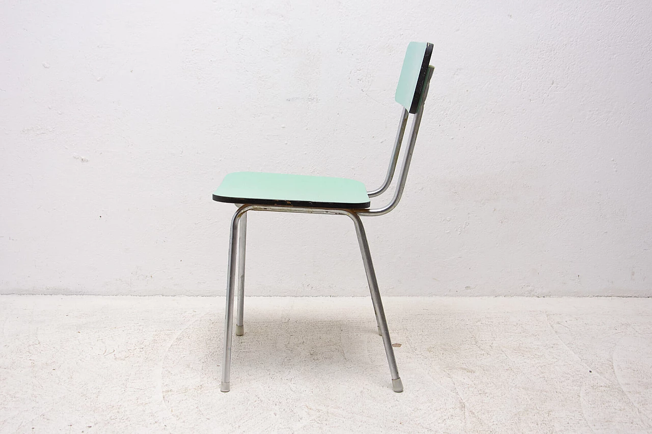 Coppia di sedie in metallo cromato e formica, anni '60 14