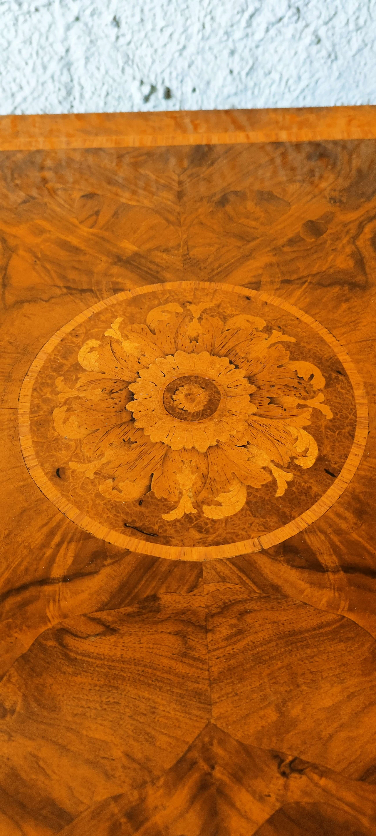 Scrivania stile Luigi XVI in radica di noce, inizio '900 4