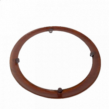 Round teak mirror by Campo and Graffi, 1960s