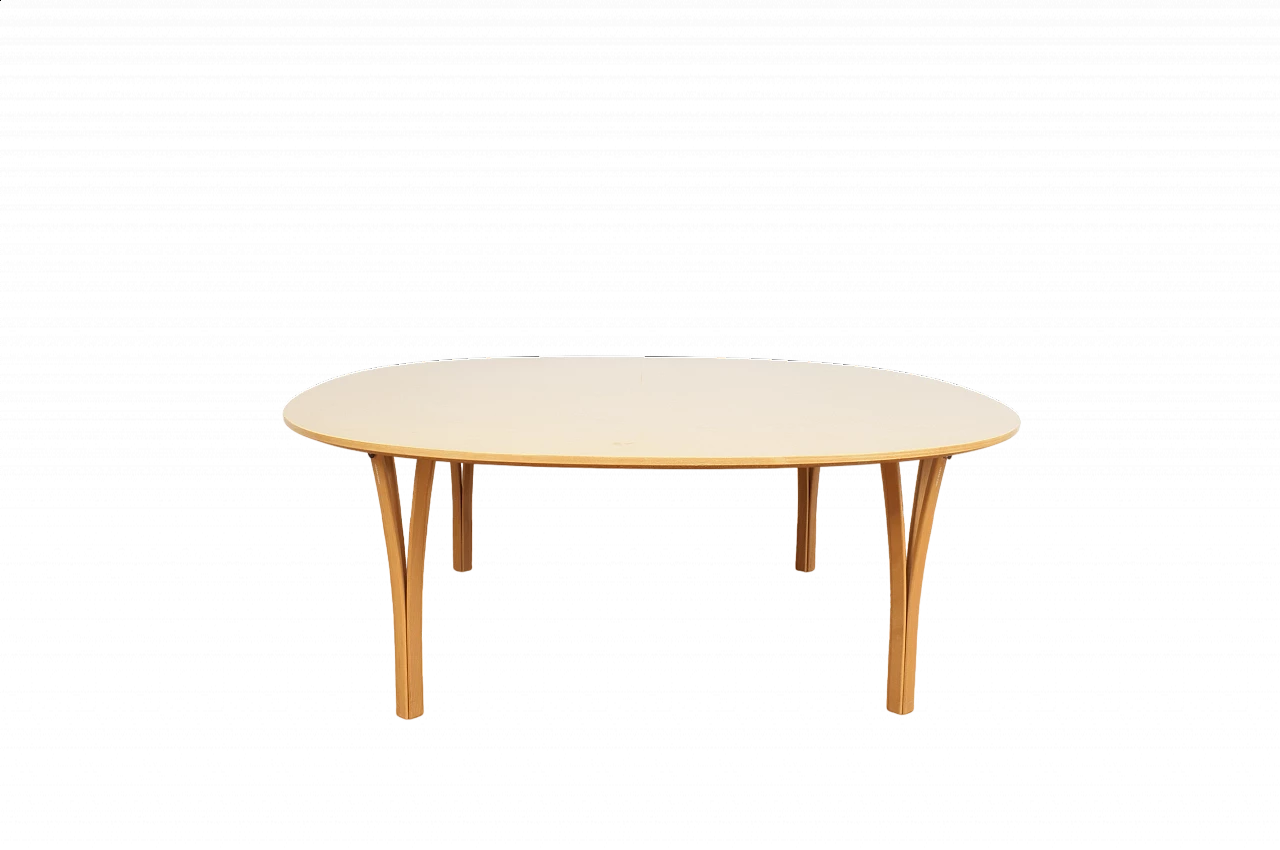 Tavolino in legno di Bruno Mathsson per Fritz Hansen, anni '80 13