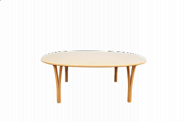 Tavolino in legno di Bruno Mathsson per Fritz Hansen, anni '80